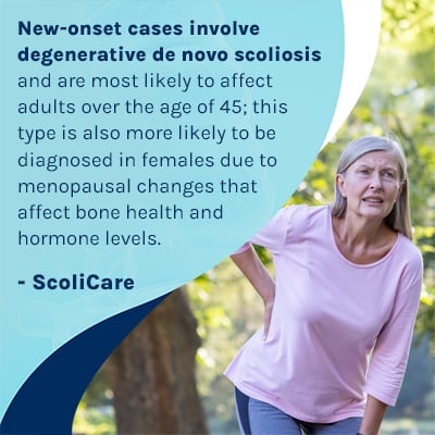A visual representation of the quote from the text starting with “ New-onset cases involve degenerative "