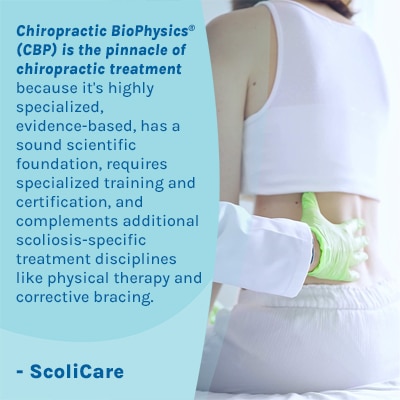 A visual representation of the quote from the text starting with “ Chiropractic BioPhysics® (CBP) is the pinnacle “