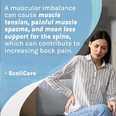 A visual representation of the quote from the text starting with “ A muscular imbalance can “