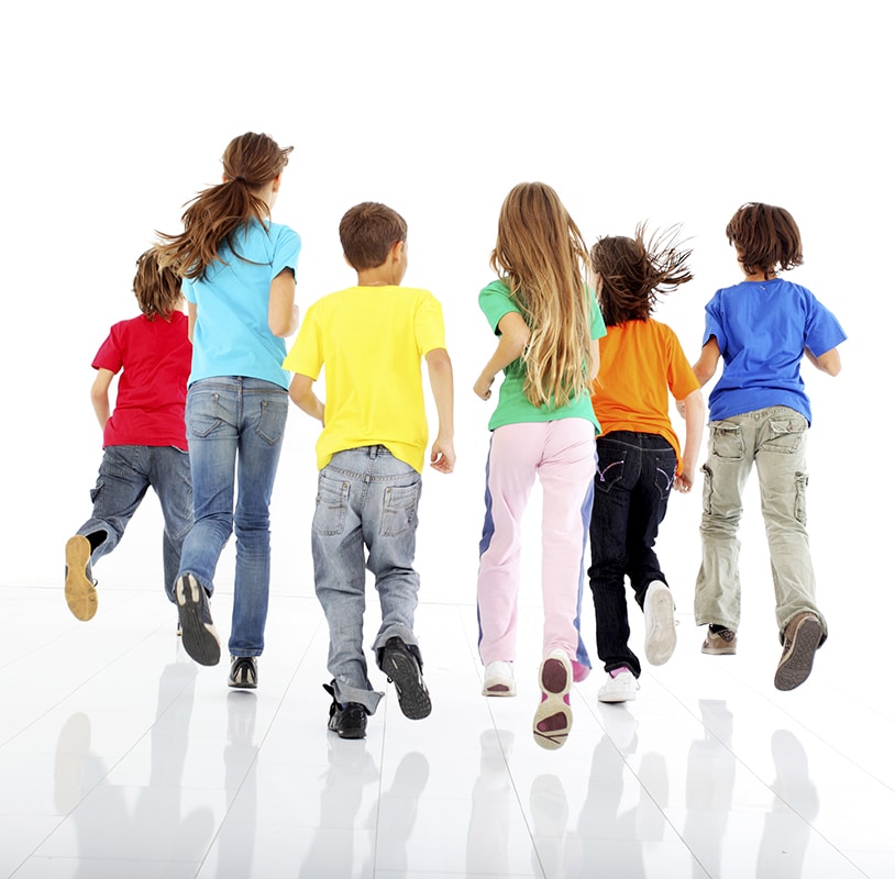 Children running