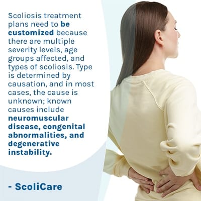 A visual representation of the quote from the text starting with “Scoliosis treatment plans need to be“