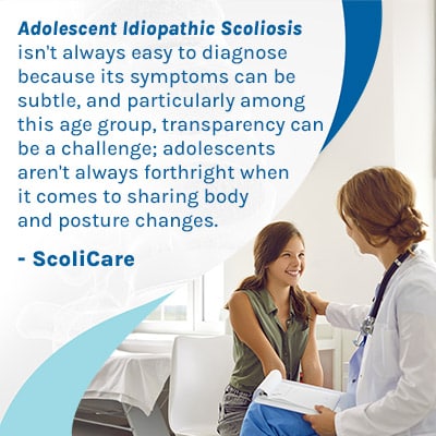 A visual representation of the quote from the text starting with “ Adolescent Idiopathic Scoliosis isn't “