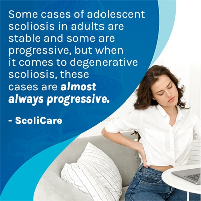 A visual representation of the quote from the text starting with “ Some cases of adolescent scoliosis “