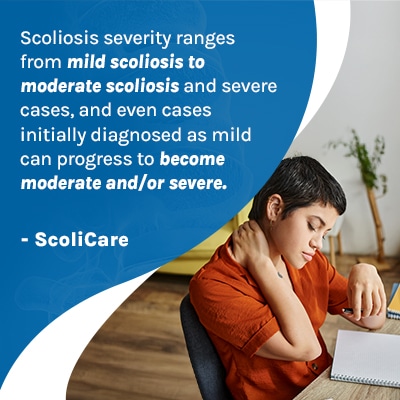 A visual representation of the quote from the text starting with “Scoliosis severity ranges“