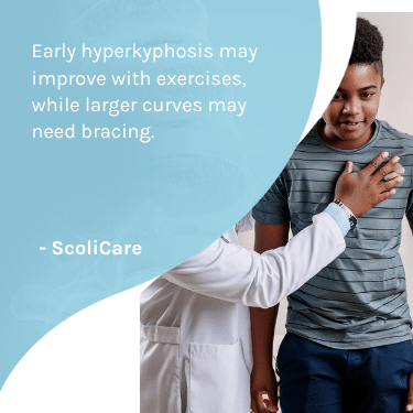 A visual representation of the quote from the text starting with “There is a natural range of kyphosis“
