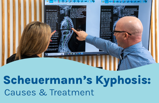 A featured image post for the blog titled: “Scheuermann’s Kyphosis: Causes & Treatment"